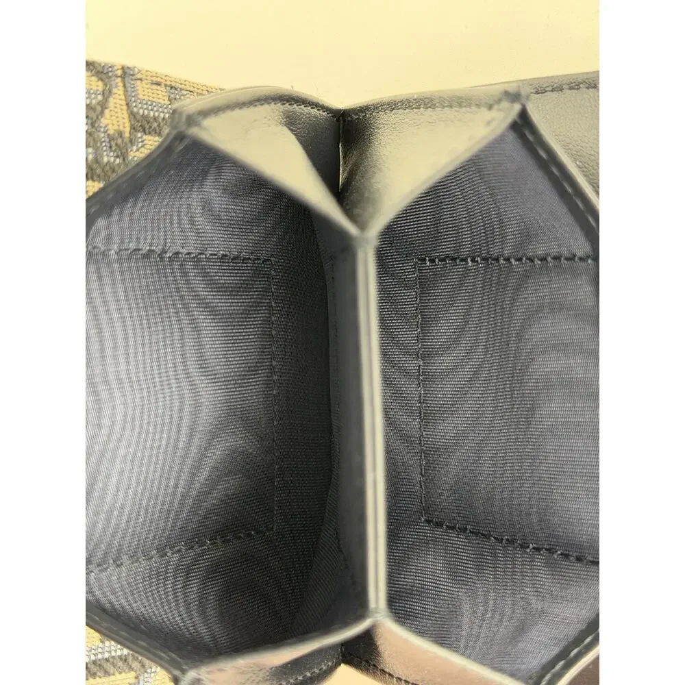 Christian Dior Saddle 5 Gusset Compact Wallet in Blue Oblique Canvas 2023